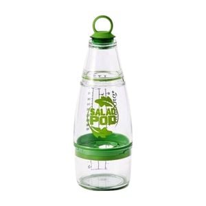 Prepara Salad Pod Dressing Sauce Shaker Mixer Bottle 355ml Green
