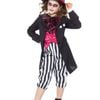Alice In Wonderland Girls Dark Mad Hatter Costume - Medium