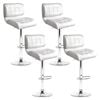 Artiss 4x Bar Stools Gas Lift Leather Padded White
