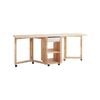 Natural Signature 2 Seater Raw Natural Justice Extendable Study Desk