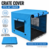 YES4PETS 42' Dog Cat Rabbit Collapsible Crate Pet Cage Canvas Cover-Blue