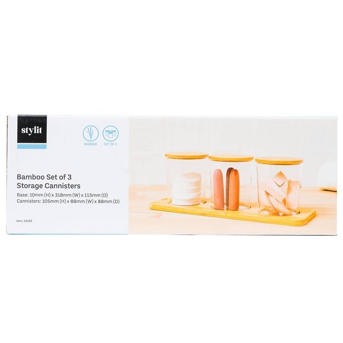 Stylit Bamboo Set Of 3 Cannisters