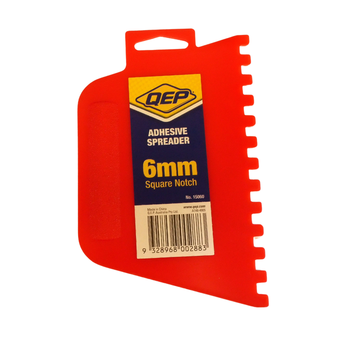 QEP 6mm Square Notch Plastic Adhesive Spreader