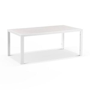 Alpine Outdoor 1.85M Aluminium And Ceramic Rectangle Dining Table