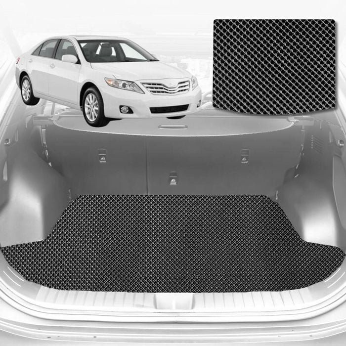 6D Diamond Car Boot Mat for Toyota Camry (XV40)2006-2011-Cargo Mat-Black-Outback GT