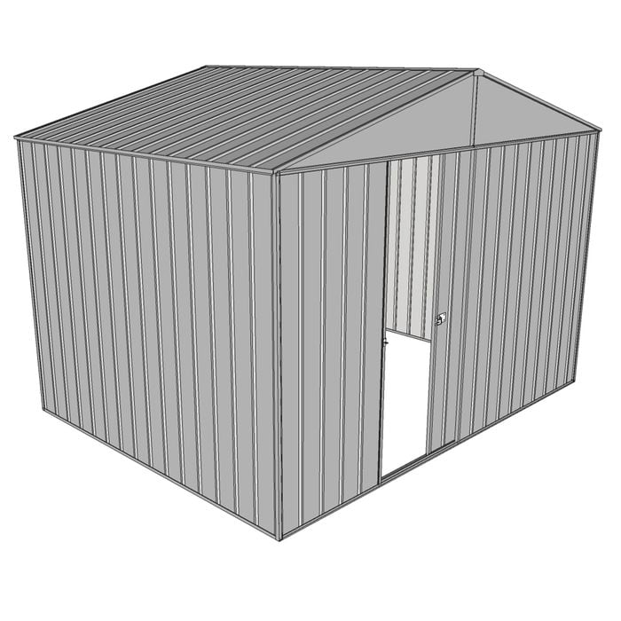 Build-a-Shed 3.0 x 2.3 x 2.3m Gable No Side Doors Shed - Zinc