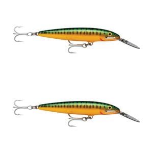 2x Rapala 18cm Countdown Magnum Sinking Trolling Fishing Lures - Grn Mackerel