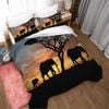 3D Tree Sunset Elephant Quilt Cover Set Bedding Set Duvet Cover Pillowcases SF203