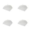 4x TopChef Plastic Mesh Food Cover Tent 1240x40cm - White