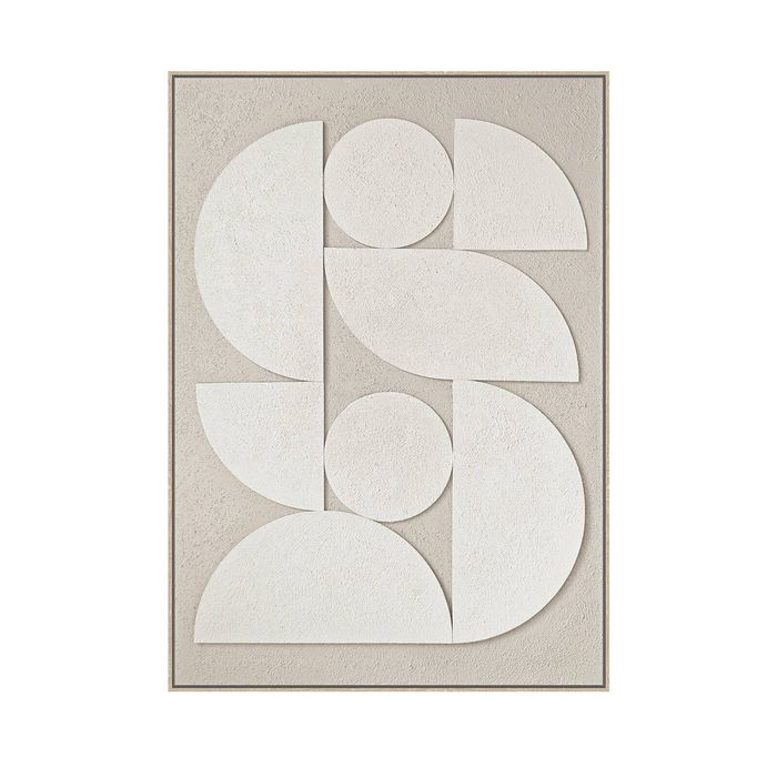 Arc Bloom II Hand-Painted 3D Textured Canvas Wall Art