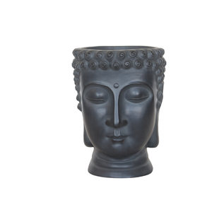 Northcote Pottery 34cm Black Balinese Head Planter