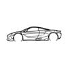 Ignite Laser McLaren Vorsteiner 720S Silhouette Metal Wall Art Coated Black 47inch/120cm