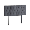 Linen Fabric Double Bed Deluxe Headboard Bedhead - Grey