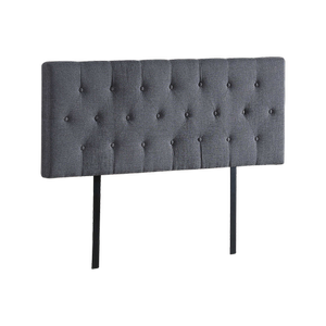 Linen Fabric Double Bed Deluxe Headboard Bedhead - Grey
