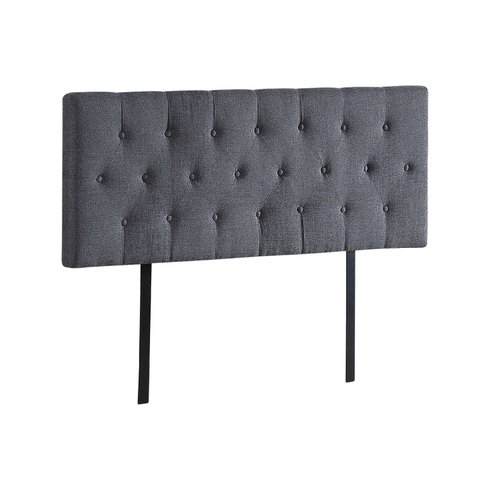 Linen Fabric Double Bed Deluxe Headboard Bedhead - Grey