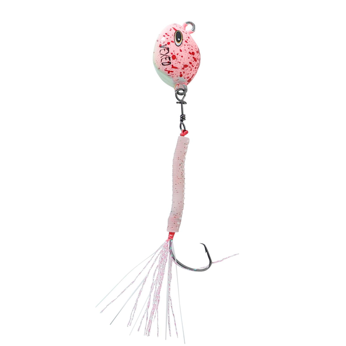 Vexed Bottom Worm Long Shank 10g Mutsu Fishing Jig Lure Coral Prawn Glow