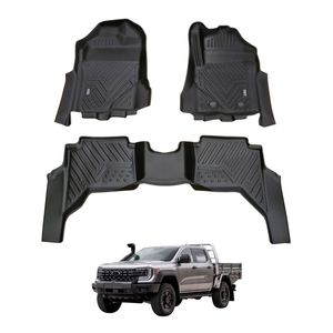 AUSGO Car Floor Mats for Ford Ranger Super Duty Dual Cab 2025-Onwards All-Weather Floor Liners