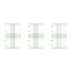 3x 60pc Filofax Pocket Notebook Paper Refill Coloured Stationery Pastel Squared