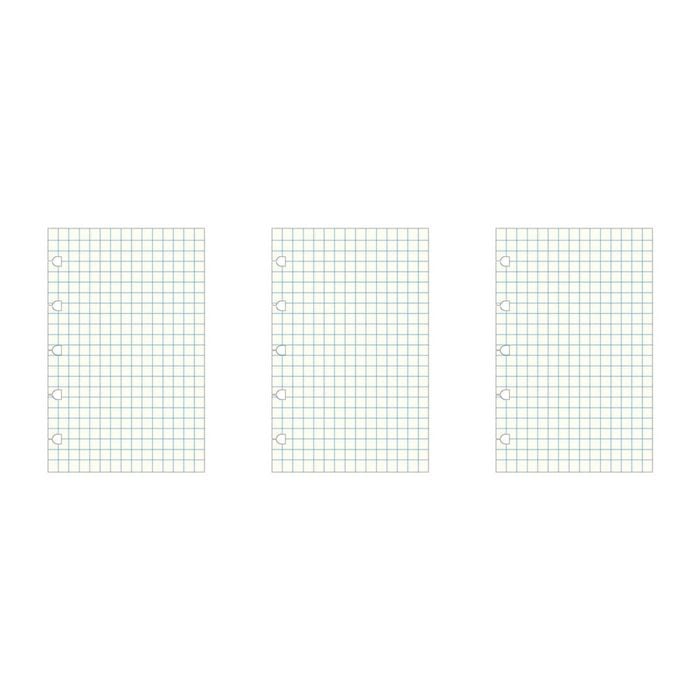 3x 60pc Filofax Pocket Notebook Paper Refill Coloured Stationery Pastel Squared