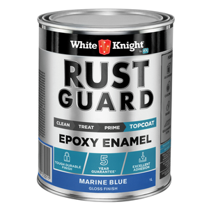 White Knight Rust Guard 1L Marine Blue Gloss Epoxy Enamel Paint