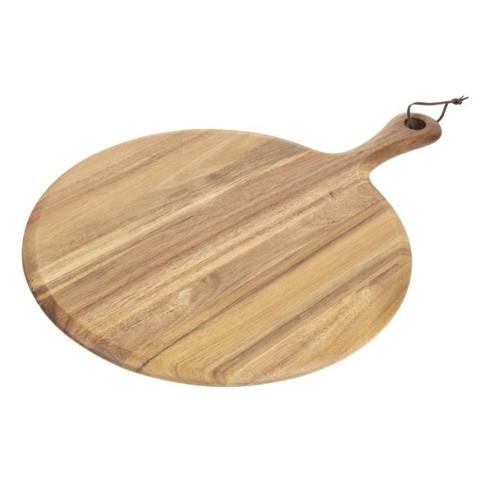 Olympia Acacia Handled Wooden Board Round 330mm Serving Platter Kitchenware