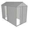 Build-a-Shed 1.5 x 3.0 x 2.3m Front Gable Dual Single Sliding Door Narrow Shed - Zinc
