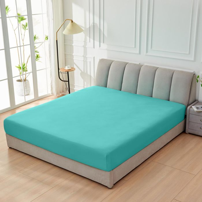 LINENOVA Deep Pocket Ultra-Soft Microfibe Fitted Sheet - King, Teal