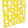 ProtectorAl 300-1200 x 300-1200mm Light Yellow / Gloss White Squares Unframed Composite Deco Panel