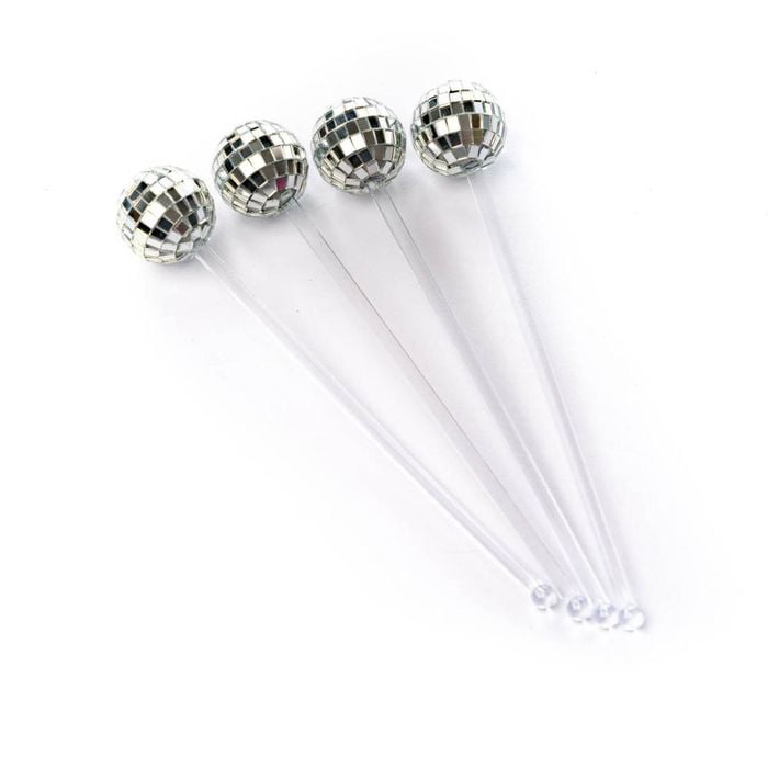 Npw Disco Set Of 4 Drink Stirrers