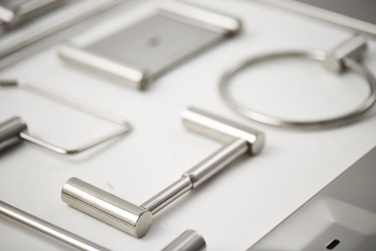 Various stainless steel bathroom fittings