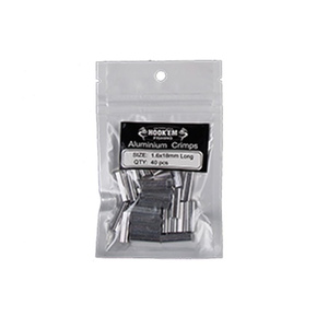 Hook'Em Aluminium Fishing Crimp 40 Pack 1.6mm x 18mm