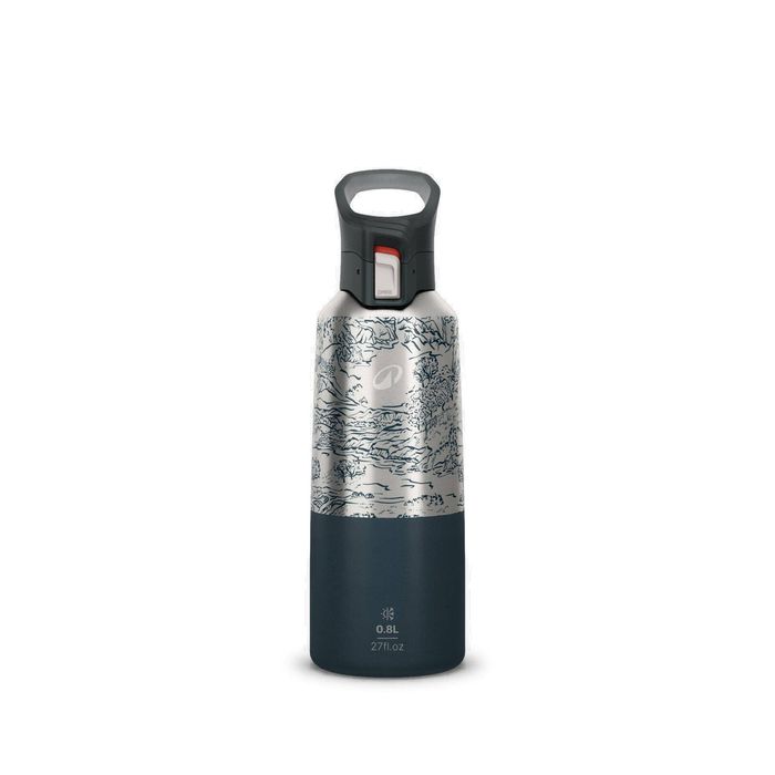 Decathlon - 0.8 L Insulated Stainless Steel Flask 900 With Quick-Release Cap For Hiking - One Size