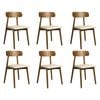 Levede 6pc Solid Wood Dining Chairs - Walnut