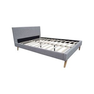 Nicola Fabric Bed - Light Grey Double