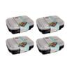 4x 20pc Fresh Guard Plastic Bento Style Containers W/ 3 Sections 1L