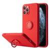 Ring Stand Case Shockproof Magnet Silicone Cover - For Apple iPhone 16 Plus (Red)