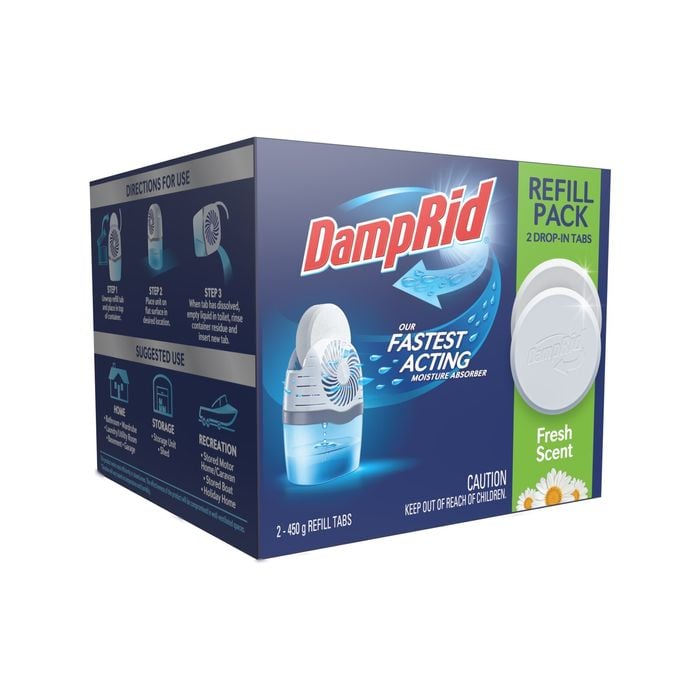 DampRid Fresh Scent Drop-in Tab Moisture Absorber Refill - 2 Pack