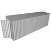 Build-A-Shed 1.2 x 6.0 x 2.0m Tunnel Shed Tunnel Hinged Door No Side Doors - Zinc