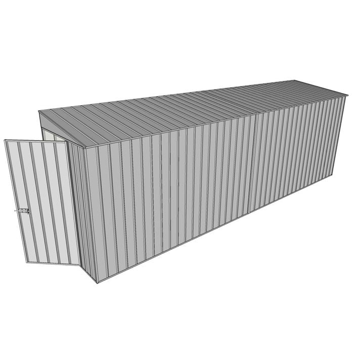 Build-A-Shed 1.2 x 6.0 x 2.0m Tunnel Shed Tunnel Hinged Door No Side Doors - Zinc