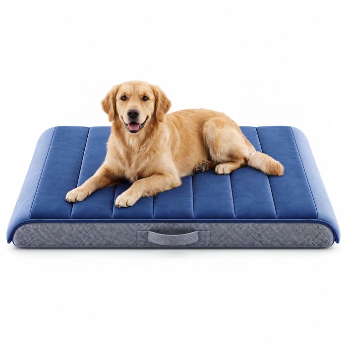 Advwin 3in1 Large Dog Bed Memory Foam Mat Reversible Portable Crate Travel 40x26"