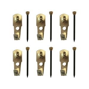 Everhang 15kg Brass Plated Picture Hanging Angle Drives - 6 Pack