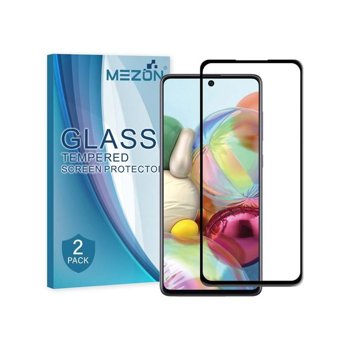 2 Pack MEZON Samsung Galaxy A71 Full Cover Tempered Glass Screen Protectors