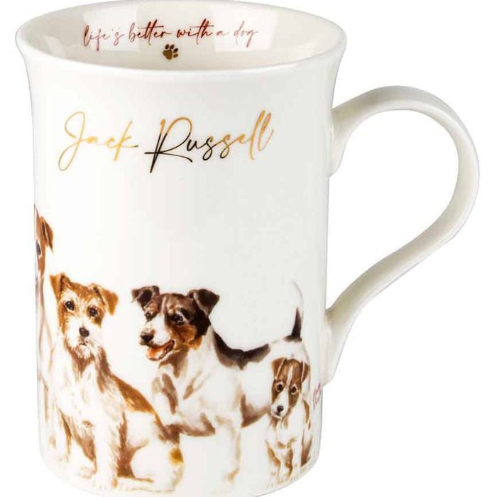 Muddy Paws Decorative Dog/Pet Jack Russell Mug 360ml
