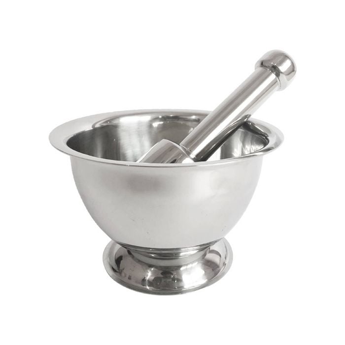 12cm Stainless Steel Mortar And Pestle Set Herbs Grinder