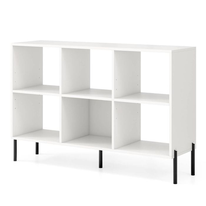 Costway 6-cube Storage Display Shelf Bookcase Organizer White