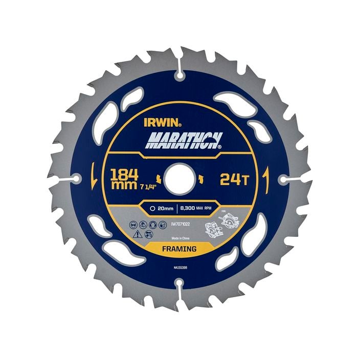 IRWIN 184mm 24T Marathon Circular Saw Blade