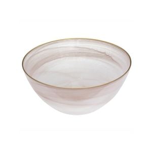 Ismay Round 2.75L Salad Glass Bowl Serving Dish - Pink
