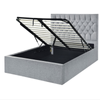 William Gas lift  Bed Queen - Oshi Standard Fabric - Color Pebble
