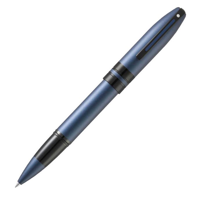Icon Rollerball Pen w/ Glossy Black PVD Trim (Metallic Blue)