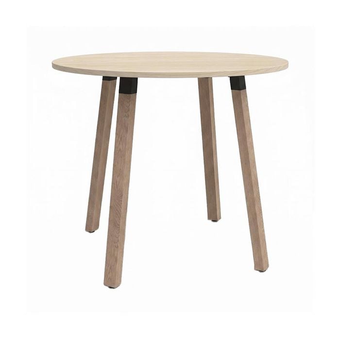 Olg Plantation Bar Leaner Solid Oak Frame Nordic Maple Top 1050mm Diameter